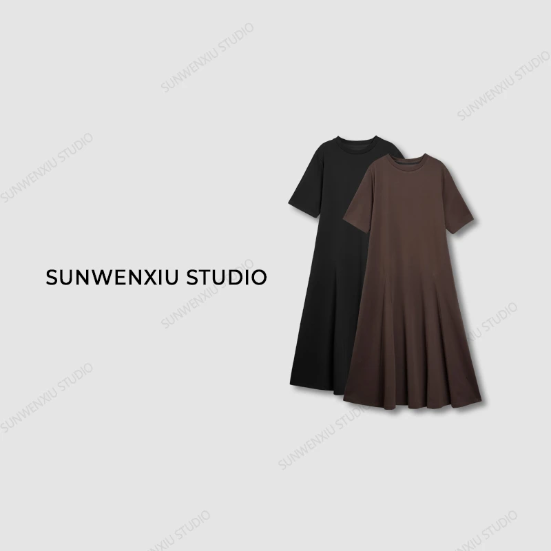 swx studio2店 “人鱼小姐” 设计感春夏法式显瘦鱼尾连衣裙