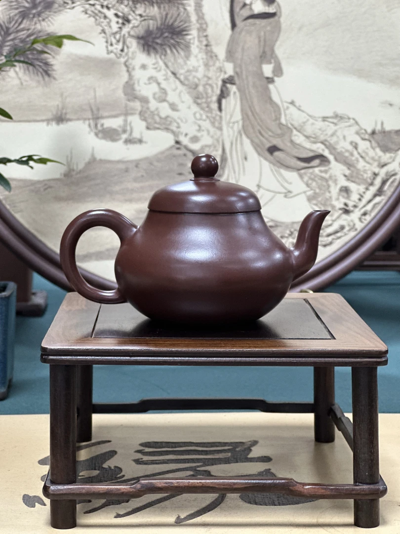 梨形 精品半手 原矿紫朱泥 160CC 手工紫砂茶壶