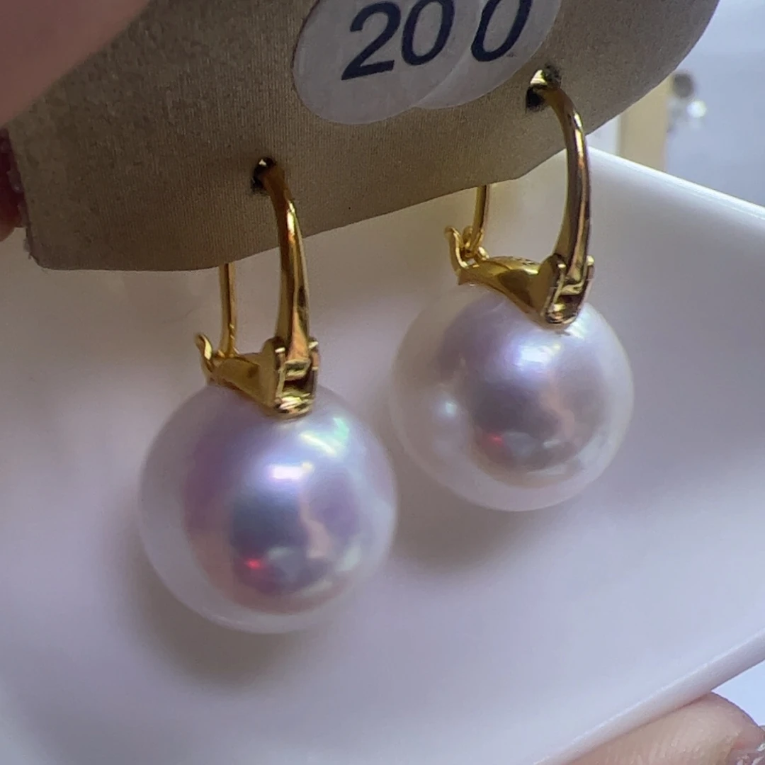 淡水珍珠耳饰银S925镶嵌