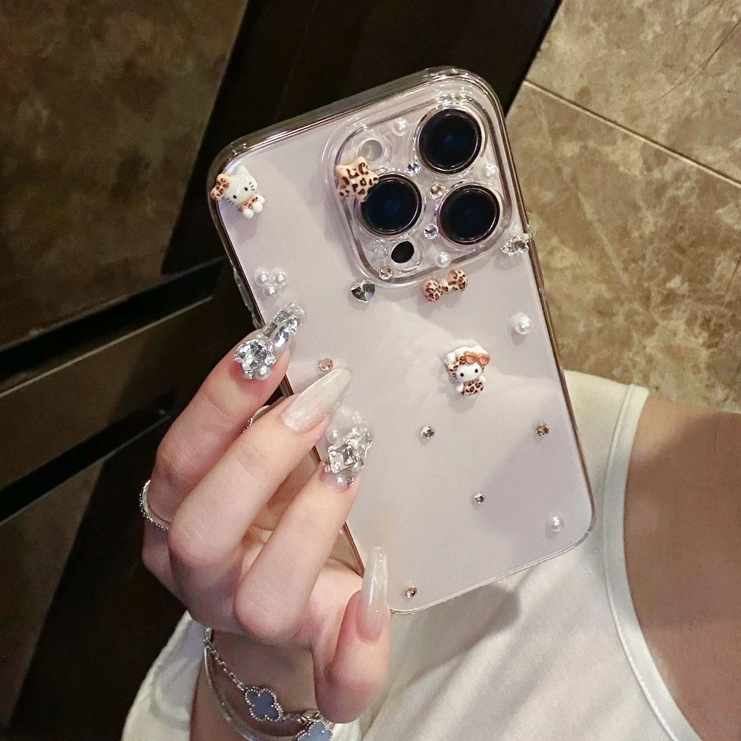 豹纹海星凯蒂猫iPhone16promax手机壳适用苹果15甜酷风14可爱13pm