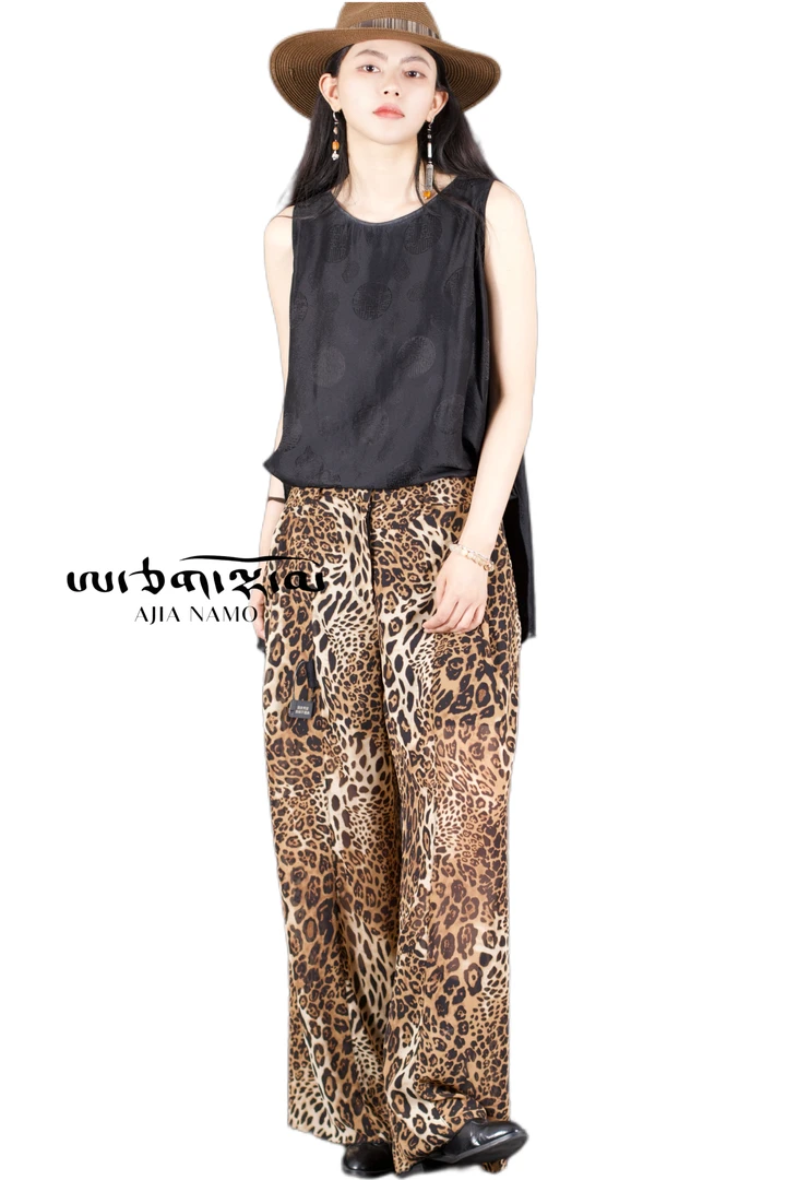 AJ-NAMO原创设计豹纹裤子A145