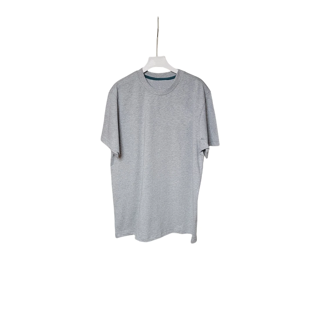 哈系夏季男士黑白灰藏4色大H圆领短袖T恤衫