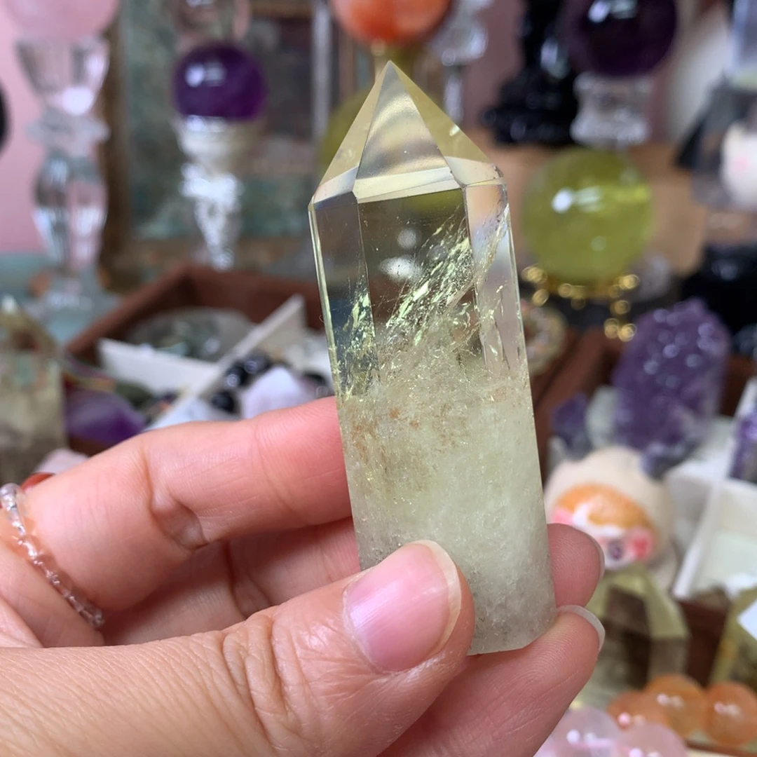 未镶嵌珠宝半成品水晶黄水晶柱子