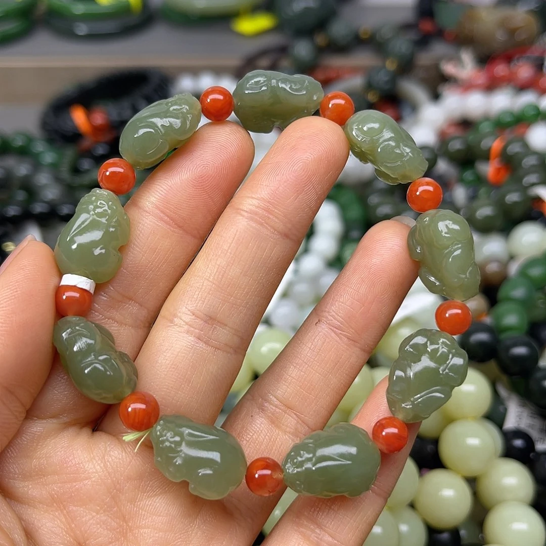 和田玉未镶嵌手链