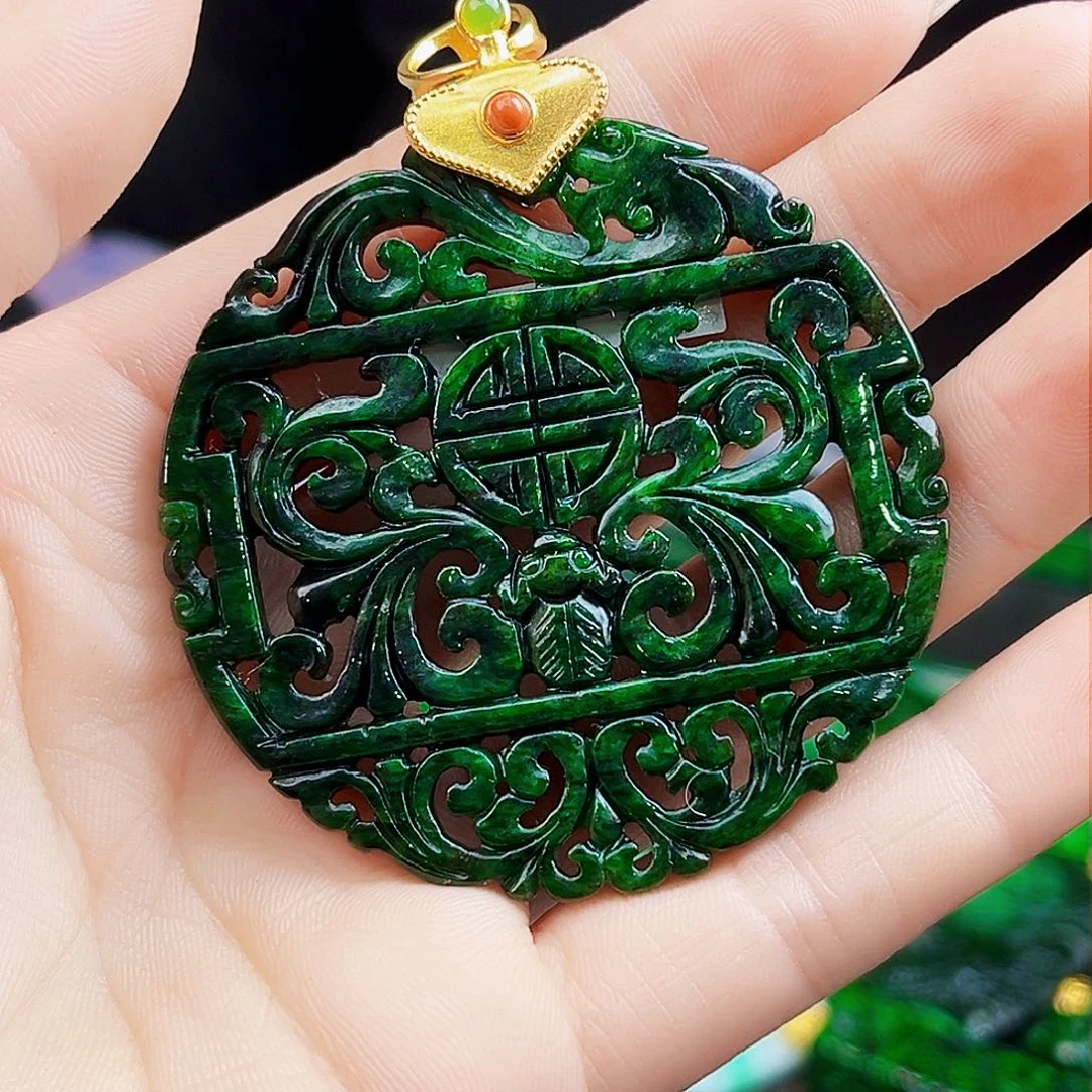 颈饰银S925镶嵌翡翠多样性