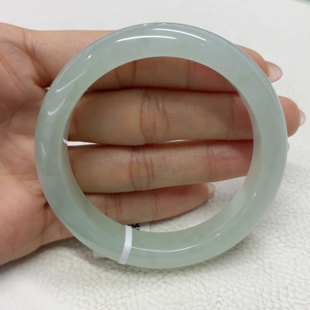 翡翠未镶嵌手镯缅甸翡翠手镯53.7