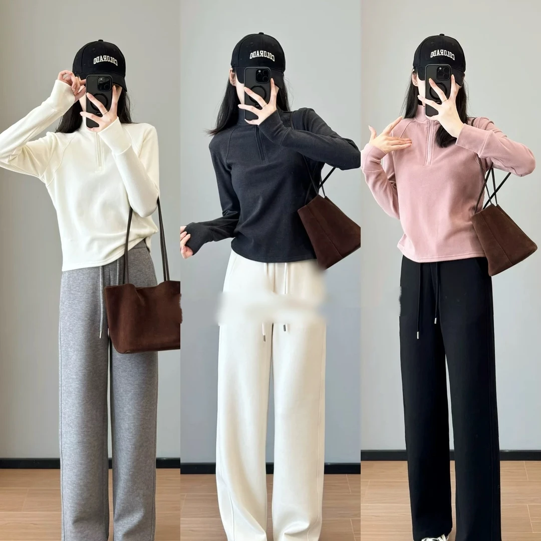 WENNI 糯米绒拉链衫 / 欧洲站双面磨毛绒软糯拉链半高领卫衣