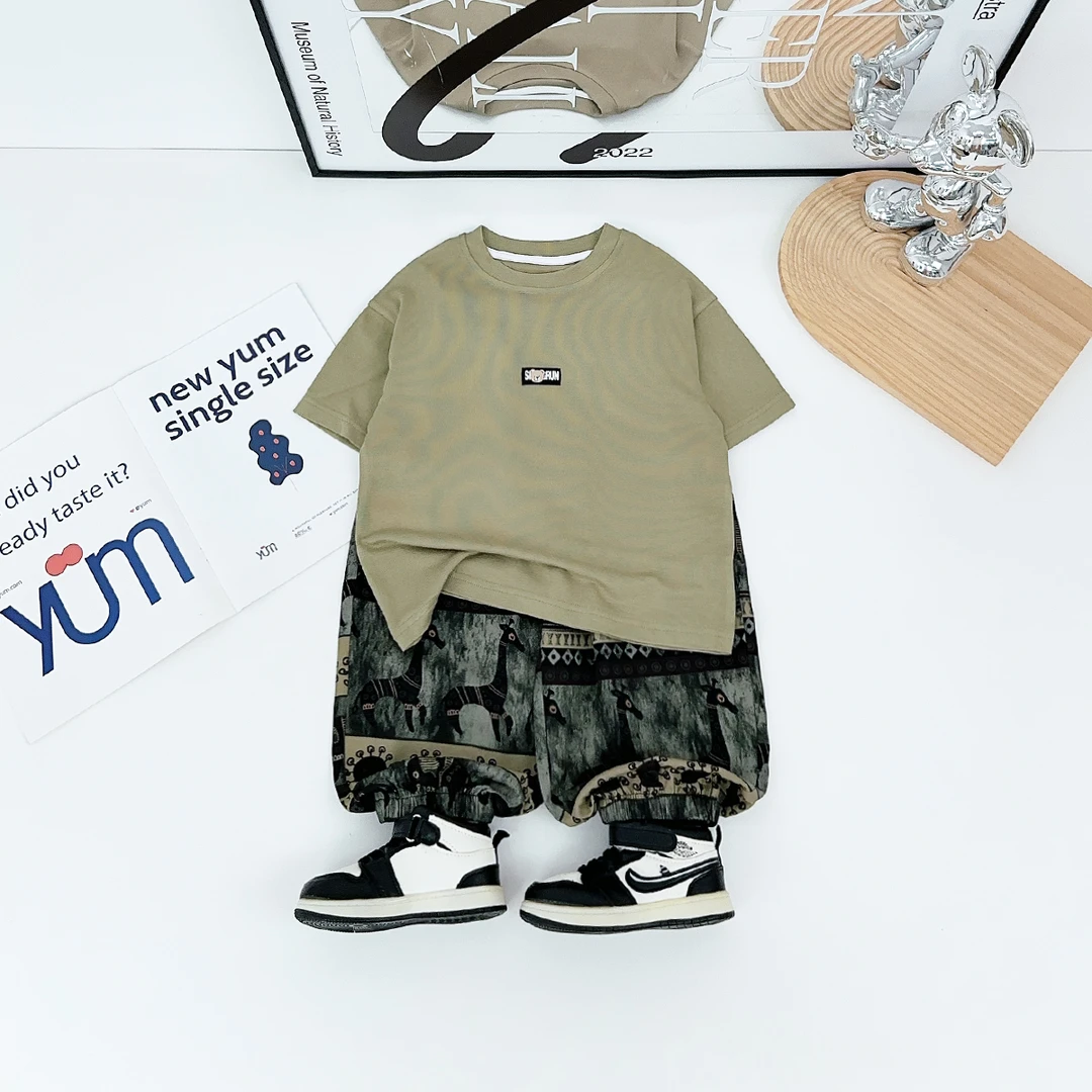 儿童夏装套装夏季2025夏新款男童短袖两件套 WGZ172 悠悠童话童装