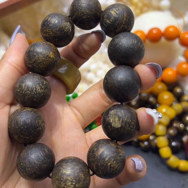 核桃手串/手链亚洲黄白金丝摆件