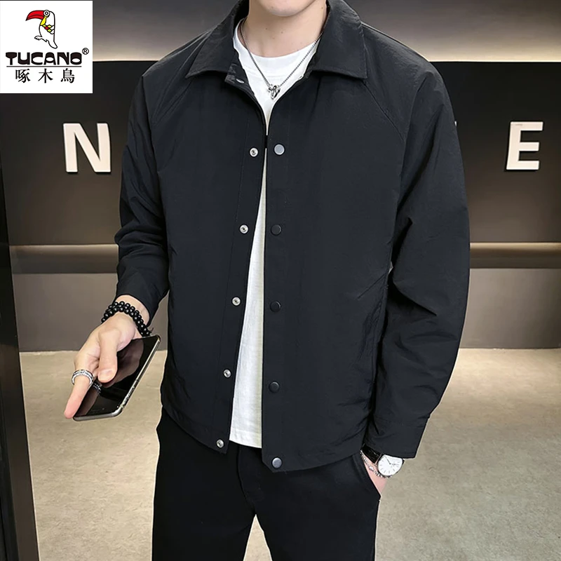 TUCANO/啄木鳥2025年新款春秋季翻领夹克男士简约风休闲时尚外套