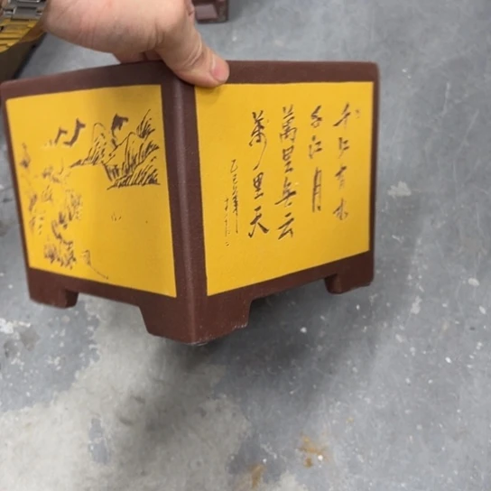 寒***回紫砂花盆漂亮漂亮