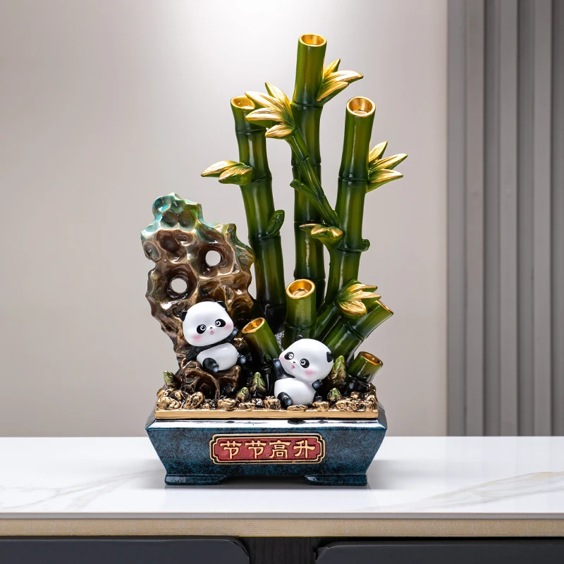 新中式节节高升竹子工艺品摆件玄关客厅办公室装饰品乔迁开业礼物