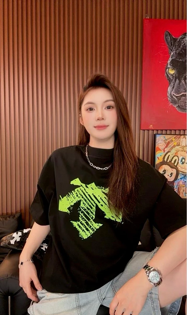 BANSUISDGA（九亿专属）款宽松【绿色箭头】男女同款短袖T恤