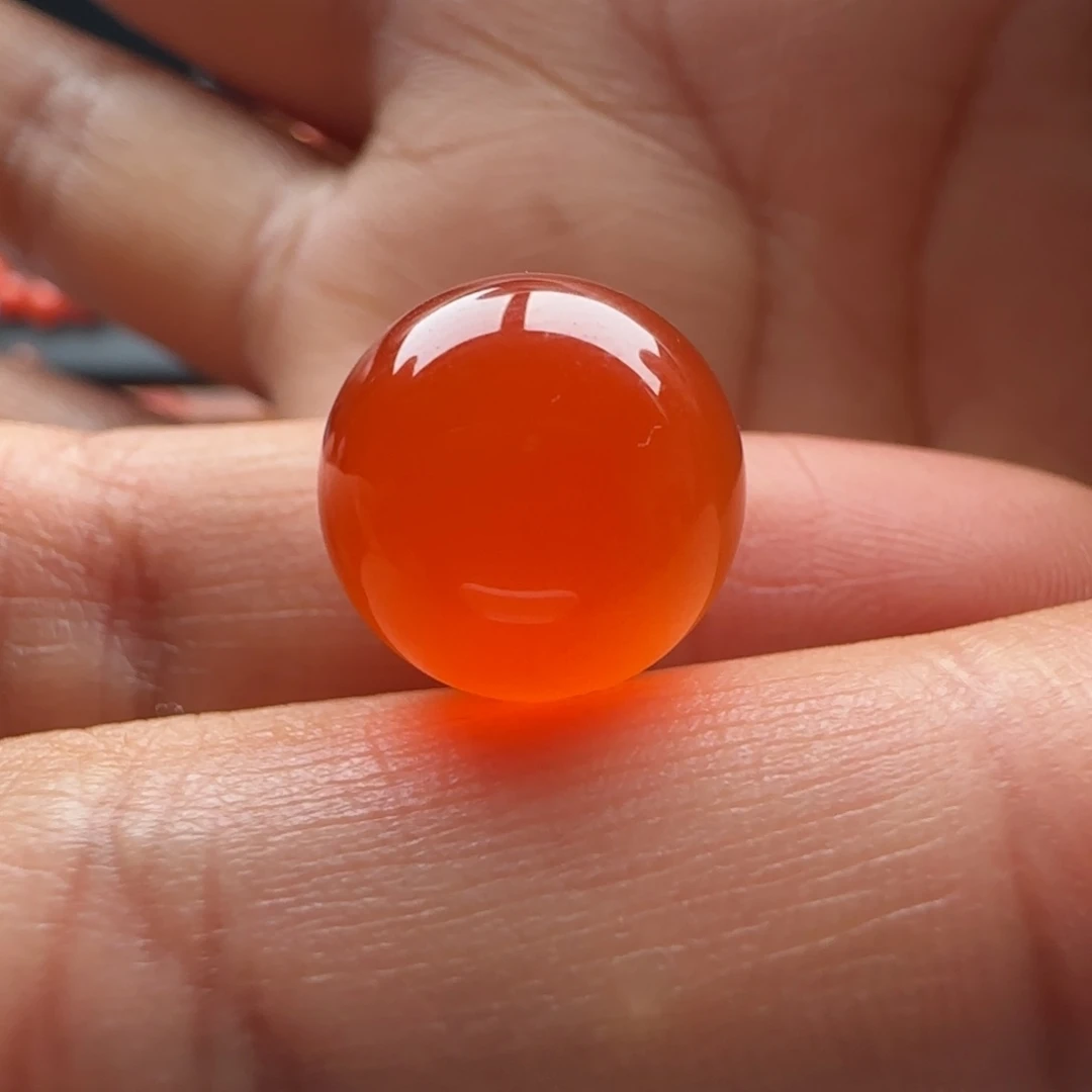 南红玛瑙未镶嵌圆珠12.9