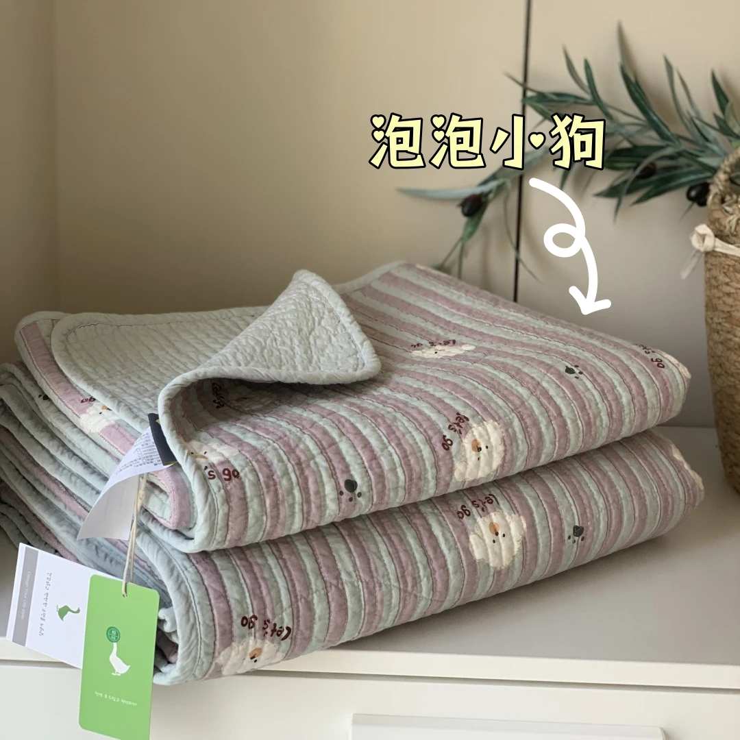 全棉床盖【双面100%棉】纯棉~四季可铺~砂洗超软~小清新~可机洗