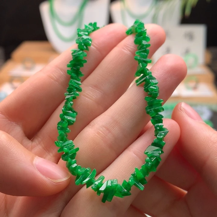 翡翠未镶嵌手链天然缅甸A货翡翠