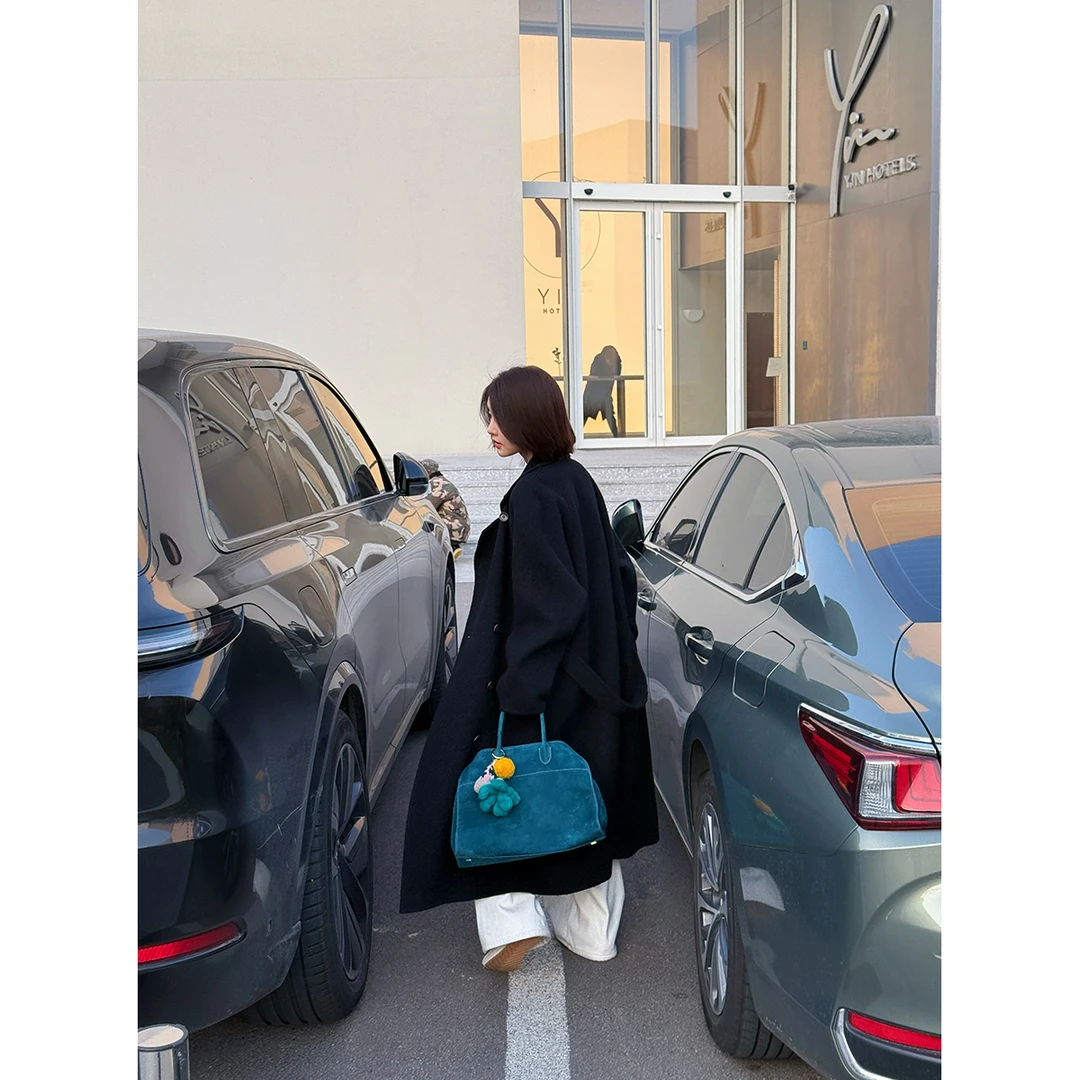 FORNI 曼哈顿街头复古韩版立领毛呢大衣百搭松弛感气质宽松外套