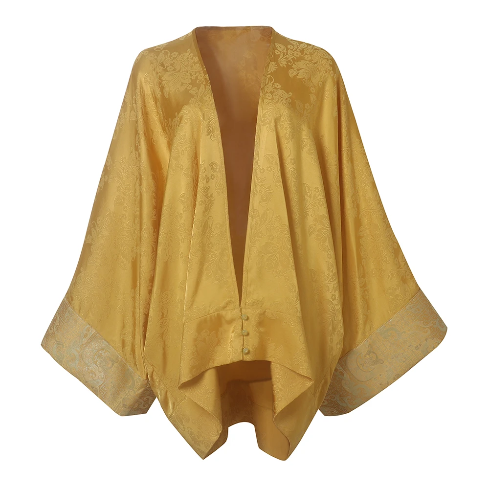 AVLINVA【春和凤仪】国风新中式外套雪纺挂脖中长款连衣裙女