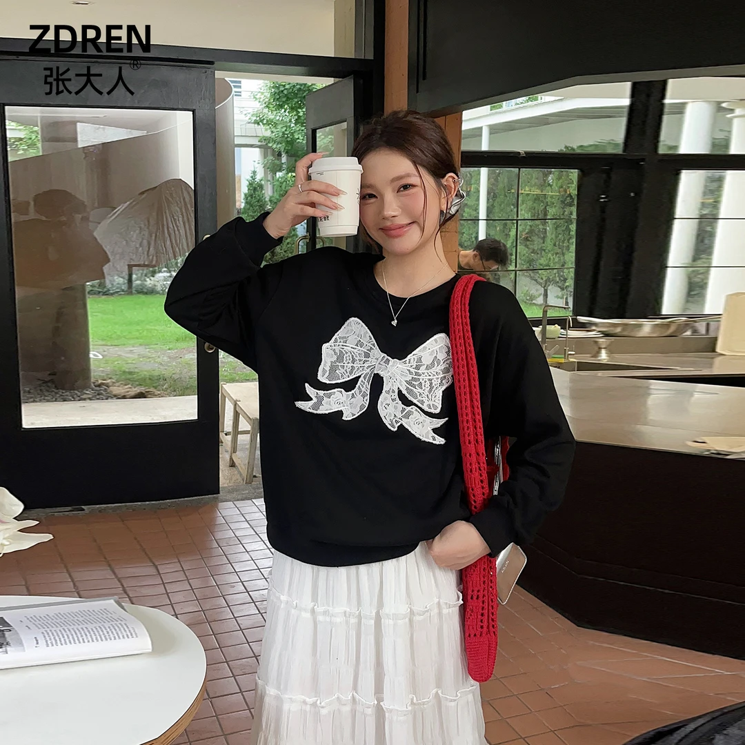 张大人【芭蕾舞曲】大码女装微胖妹妹温柔白色芭蕾风半裙卫衣套装