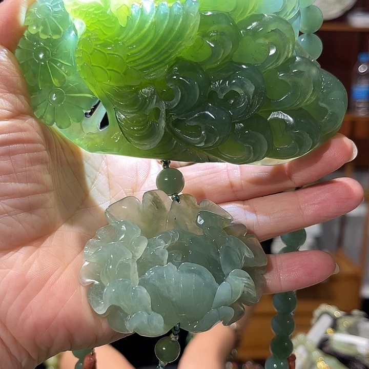 未镶嵌岫玉毛衣链