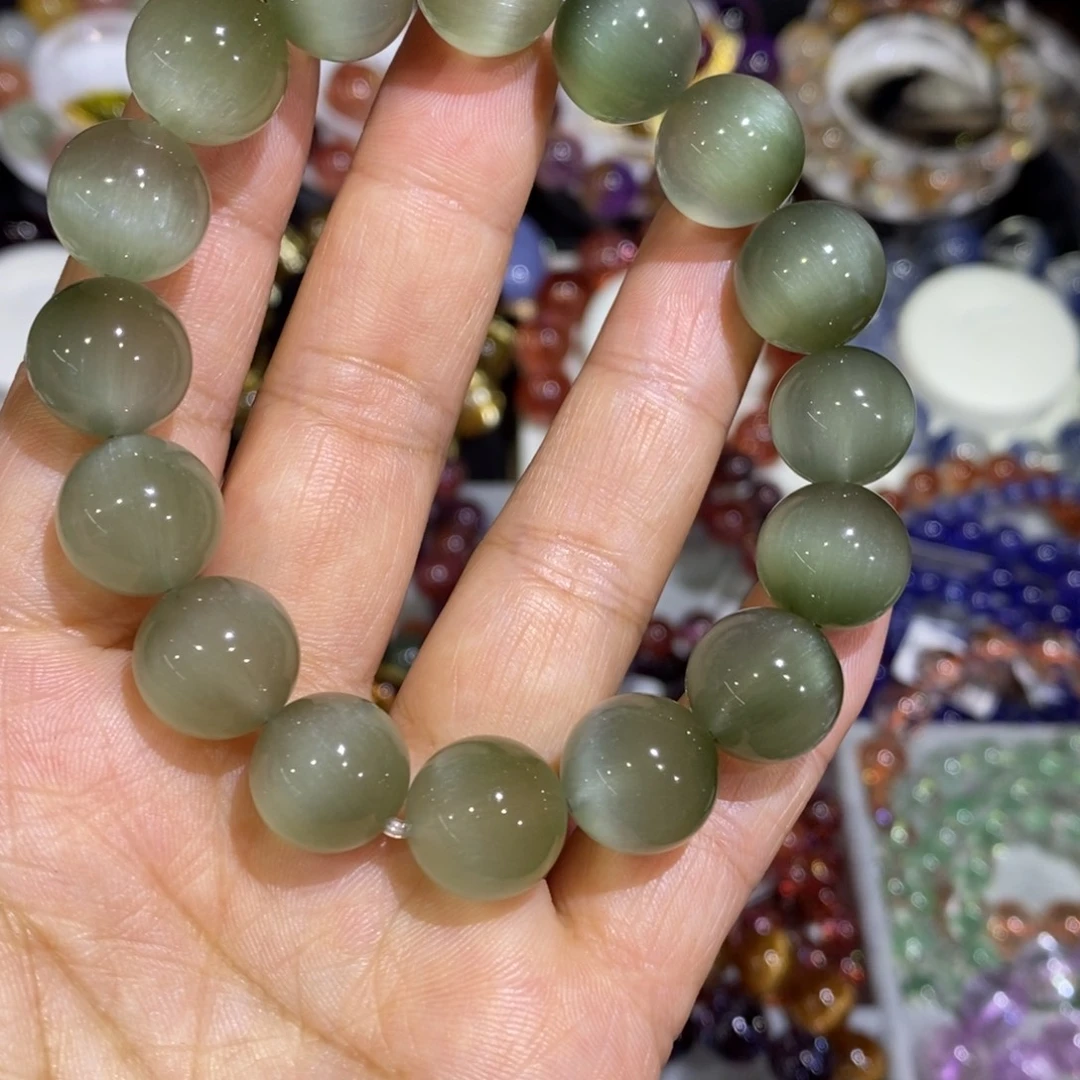 未镶嵌手链水晶绿兔毛13