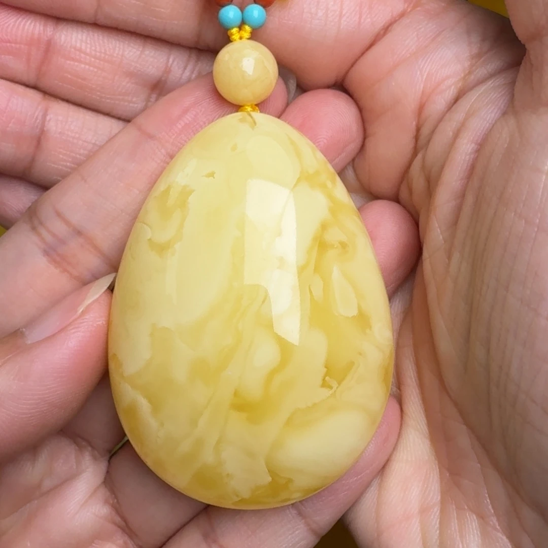 蜜蜡未镶嵌毛衣链无优化无烤色无补胶无覆膜无辐照无煮蜜