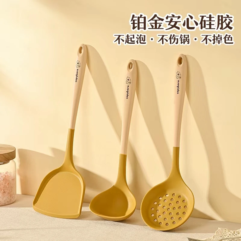 品品优硅胶锅铲家用炒菜铲子炒勺不粘锅专用汤勺漏勺饭勺厨具套装
