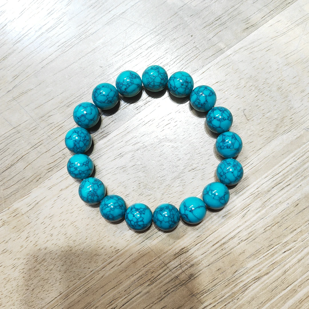 高瓷乌栏花12mm圆珠手链