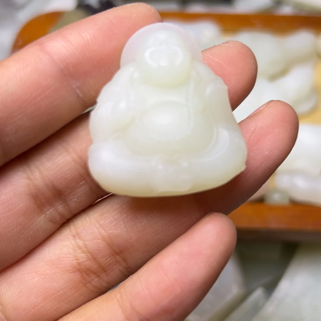 三***首和田玉未镶嵌吊坠(不含链)抛柔光