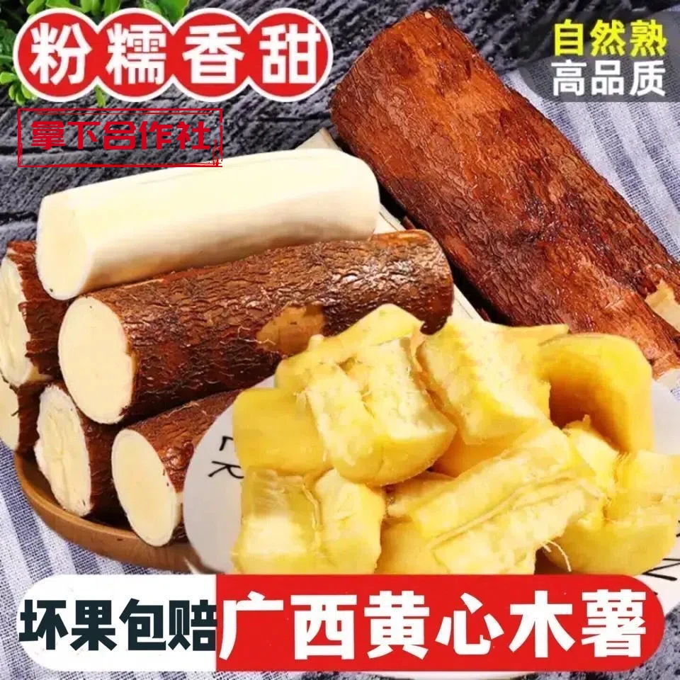 2025新鲜现挖广西黄心木薯板栗黄肉木薯商用螺蛳粉糖水店同款批发
