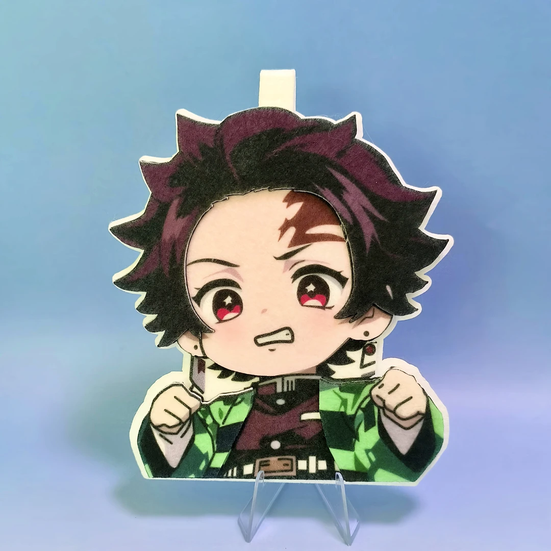 鬼灭之刃周边同人炭治郎伊之助蝶柱可爱卡通书包钥匙扣不织布挂件