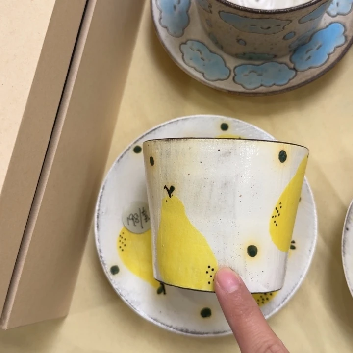 陶摆件梨一套微瑕