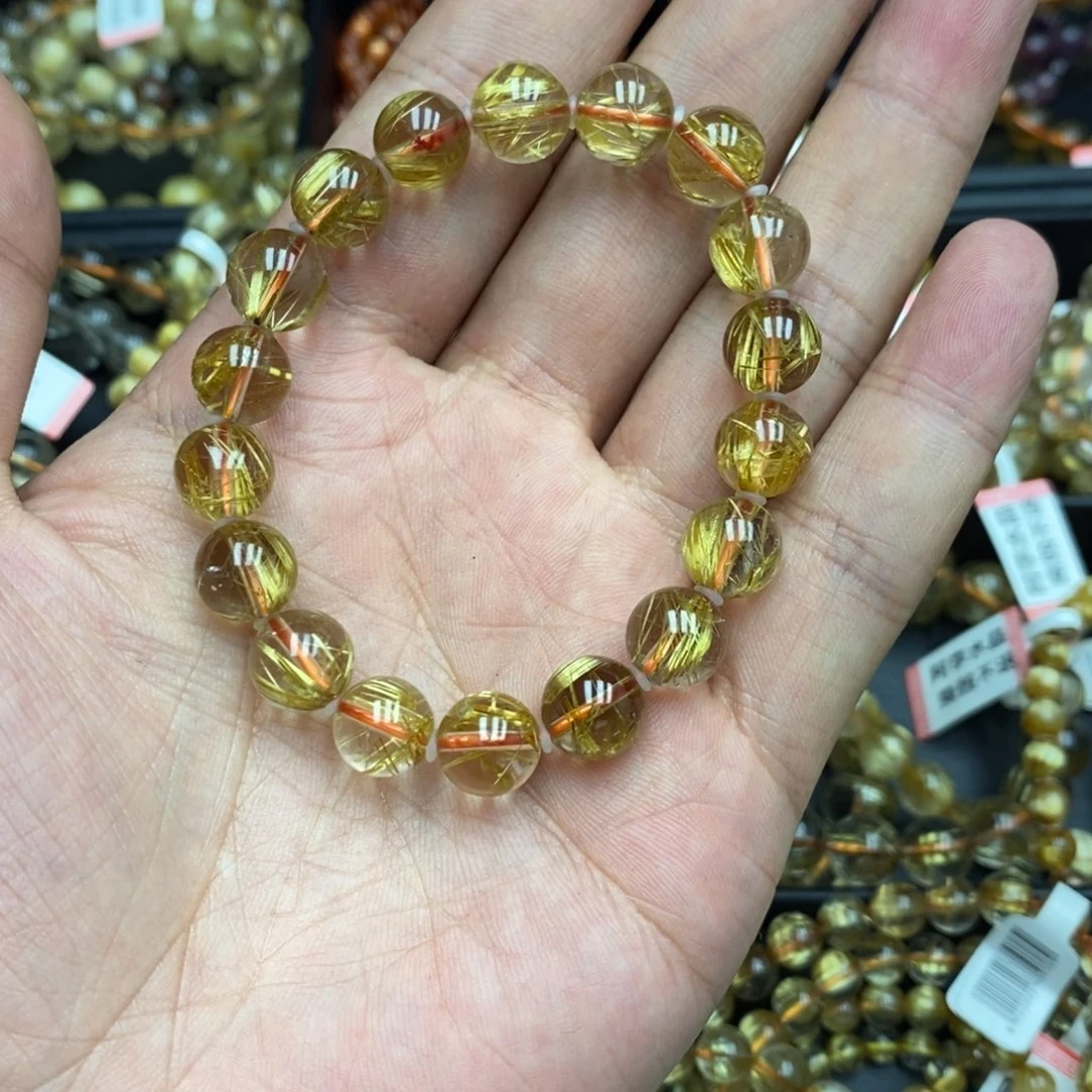 颖***颖发晶手链未镶嵌阿李水晶钛晶乱发