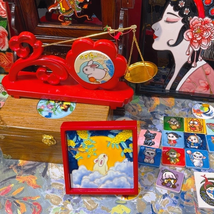 一体款瓷板画艺术作品
