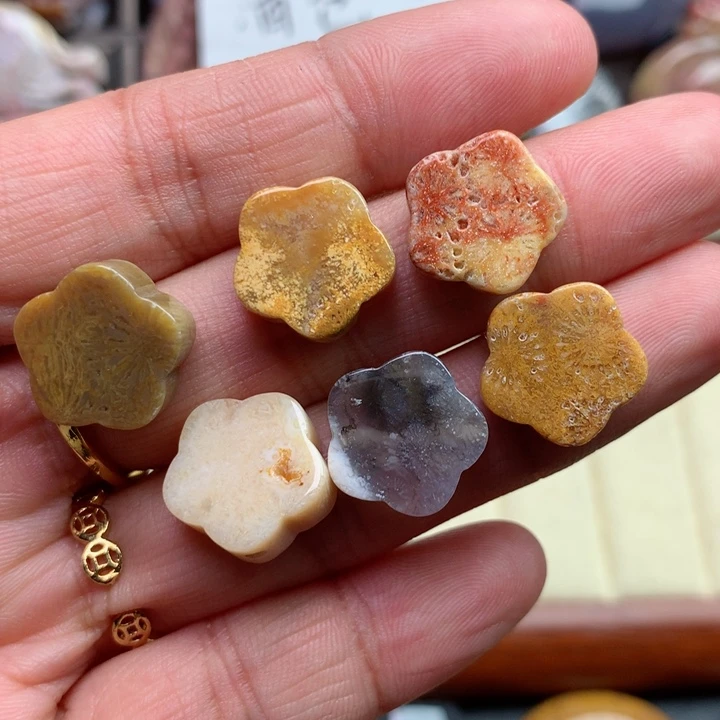 硅化珊瑚（珊瑚玉）颈饰未镶嵌