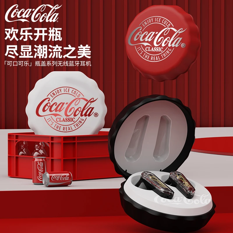 COCA COLA/可口可乐创意瓶盖蓝牙耳机半入耳式无线降噪新款T13