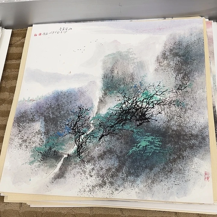 国画花鸟等图案和50.50