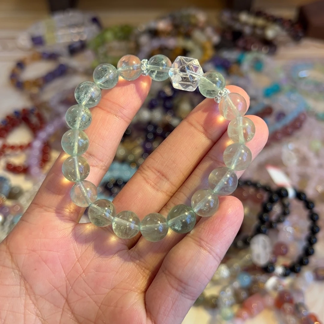 水晶手链未镶嵌珊**栅天然水晶