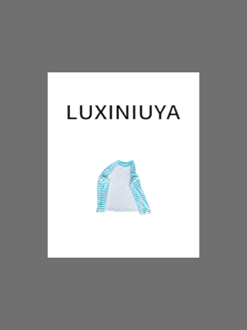 【LUXINIUYA】早春新款百搭时尚T恤简约显瘦长袖上衣#CX2517