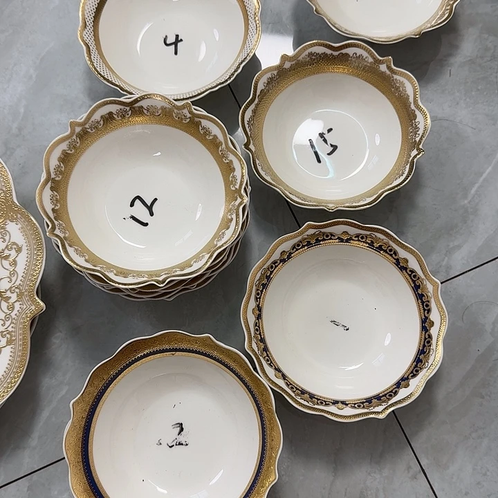 A***E瓷5.4英寸金边小碗混搭款10个