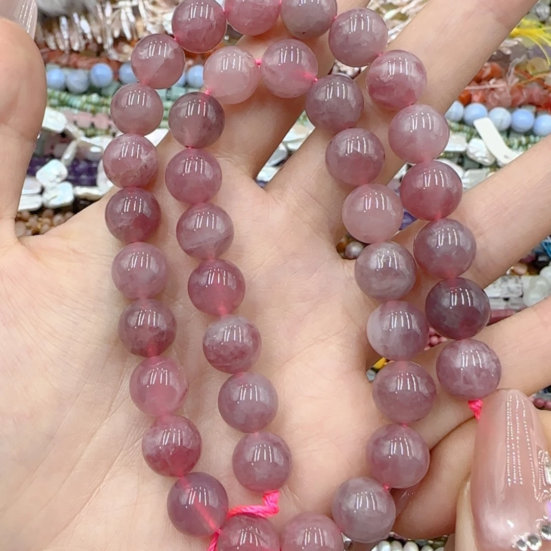 玛瑙/玉髓未镶嵌珠宝半成品一级紫马粉一条卡十