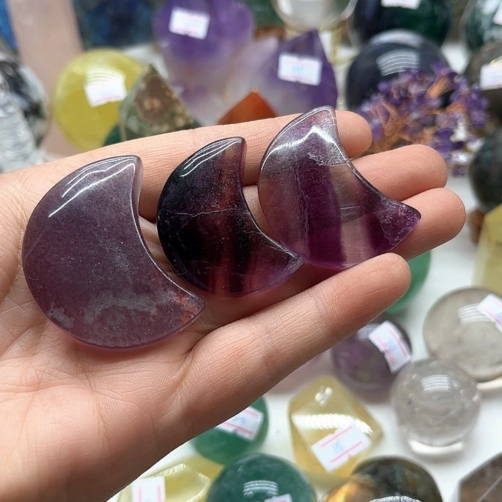 91克萤石月亮未镶嵌萤石