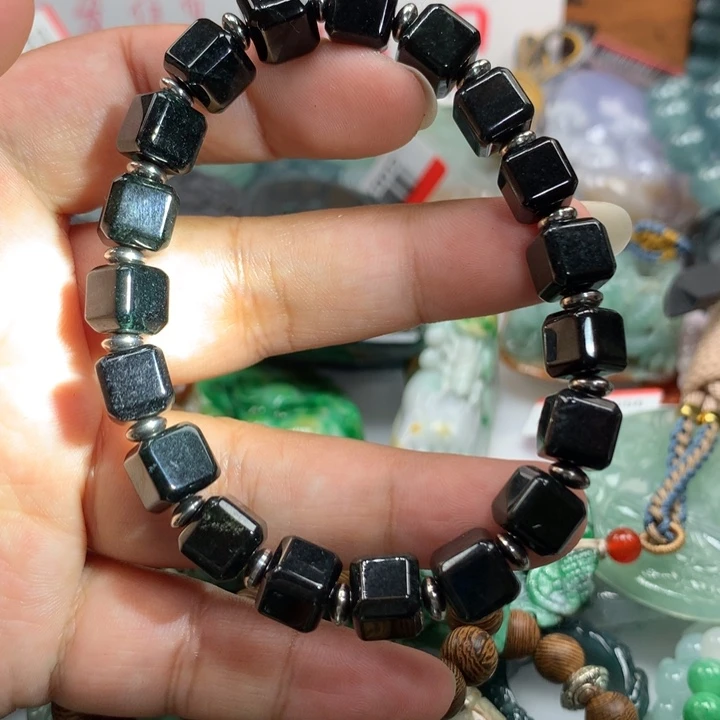 翡翠项链未镶嵌保真天然A货翡翠