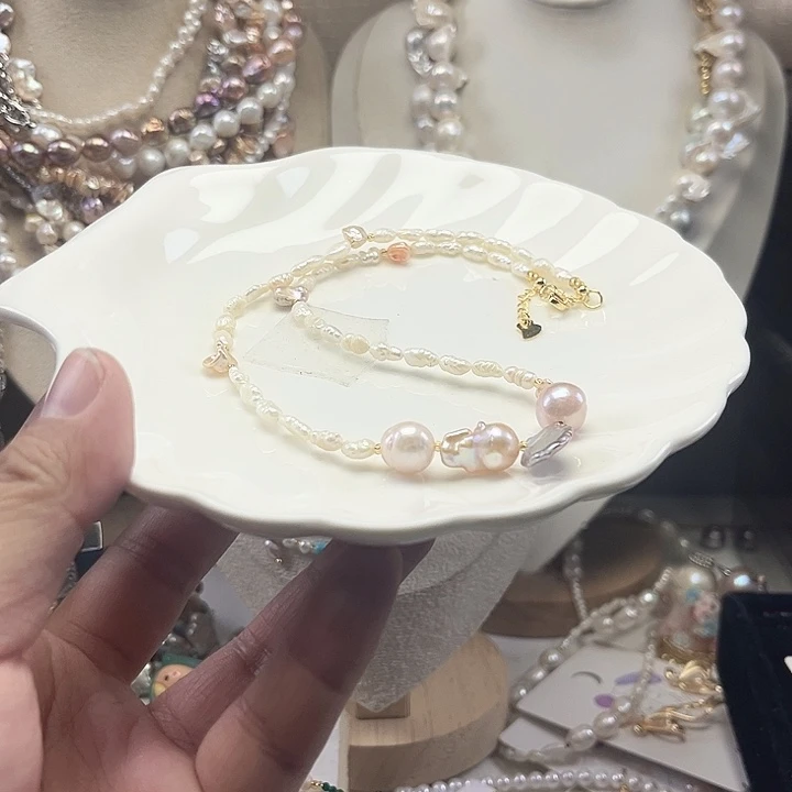 淡水珍珠未镶嵌项链【纯恬】