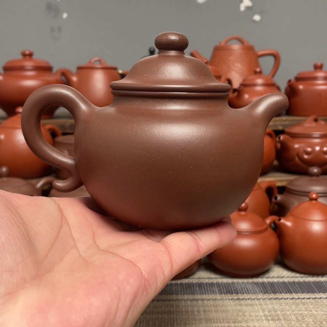莲子（容量-350ml）-原矿底槽清-全手工紫砂壶-孤品全品发货