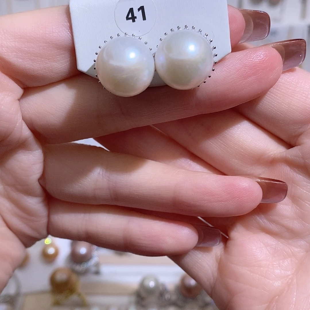 未镶嵌耳饰淡水珍珠w13