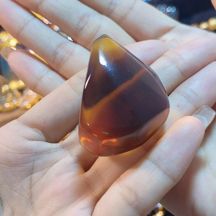 蓝珀未镶嵌珠宝奇石墨西哥红蓝吊坠