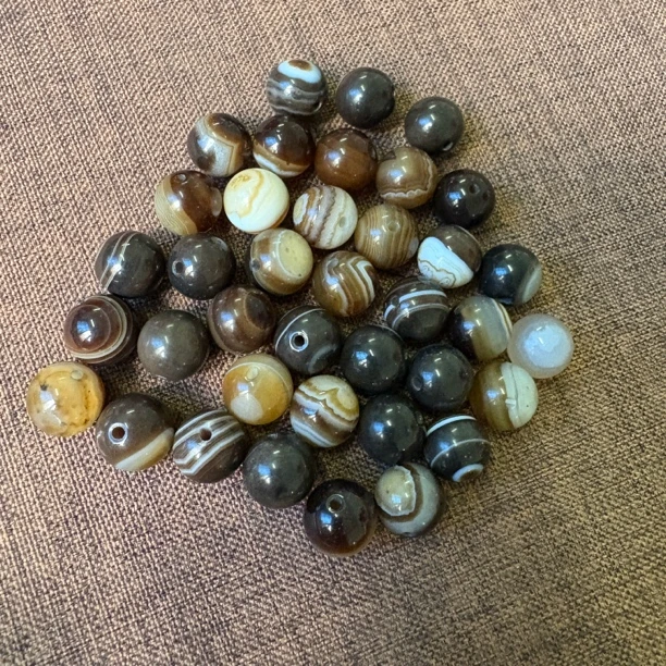 天然缠丝玛瑙圆珠福利配珠手串腰珠文玩自然眼蓝沁