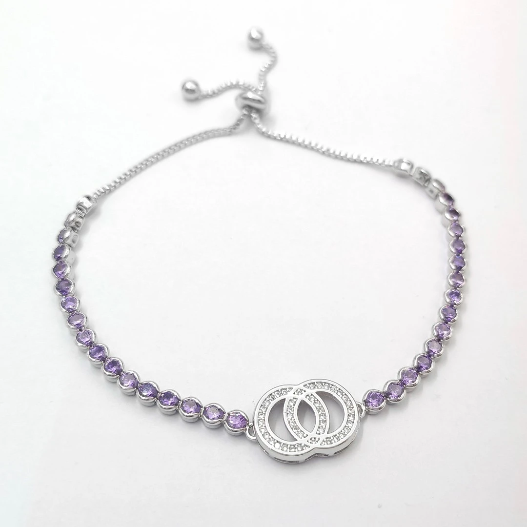 铜合金合成锆石手链 MKX-52168 手链时尚百搭精致欧美轻奢