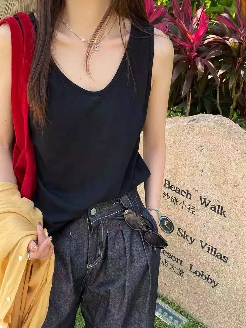 小芸姐夏季女士时尚洋气显瘦休闲无袖背心潮流通勤